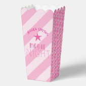 Personalized Pink Movie Night Popcorn Box Bedankdoosjes (Voorkant)
