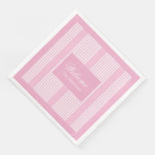 Personalized Pink Napkins Chic Modern Table Set Servet (Hoek)