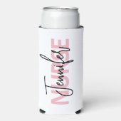 Personalized Pink Nurse Typography Seltzer Blikjeskoeler (Seltzer Voorkant)