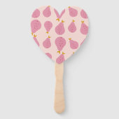 Personalized Pink Pear Pattern Cute Girly Fruit Handwaaier (Achterkant)