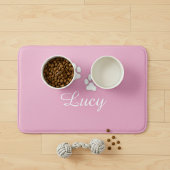 Personalized Pink Pet Feeding Mat with Name
