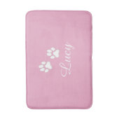 Personalized Pink Pet Feeding Mat with Name (Voorkant Verticaal)