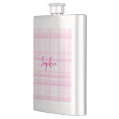 Personalized Pink Plaid Classic Flask with Name  Flacon (Links)