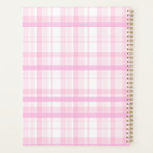 Personalized Pink Plaid Planner with Name (Achterkant)