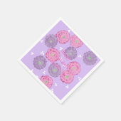Personalized Pink Purple Floral Birthday Napkins Servet (Hoek)