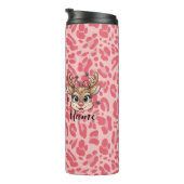 Personalized pink reindeer thermosbeker (Geroteerd rechts)