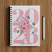 Personalized Pink Rose  Planner