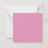 Personalized Pink Stripe Notitiekaartje (Achterkant)