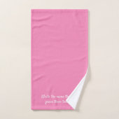 Personalized Pink Towel Set – Custom Name Pink Bad Handdoek (Handdoek)