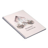 Personalized Pink Watercolor Church Book Notitieboek (Rechterzijde)