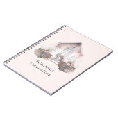 Personalized Pink Watercolor Church Book Notitieboek (Linkerzijde)