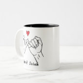 Personalized Pinky Promise Mug Valentine’s Day Tweekleurige Koffiemok (Voorkant links)