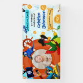 Personalized Pirate Birthday Party Banner Photo (Verticaal)