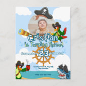 Personalized Pirate Birthday Party Invitation Uitnodiging Briefkaart (Voorkant)