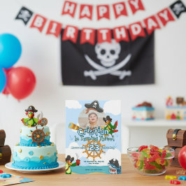 Personalized Pirate Birthday Party Invitation Uitnodiging Briefkaart