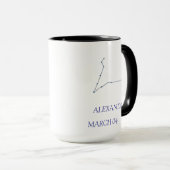 Personalized Pisces Constellation Mug - Custom Sta Mok (Voorkant rechts)