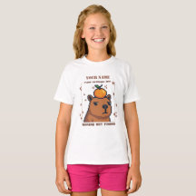 Personalized Pixel Capybara T-Shirt — Custom Name 