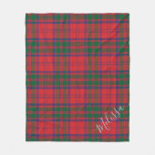 Personalized Plaid Clan Grant Tartan Pattern Fleece Deken (Voorkant)