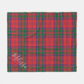 Personalized Plaid Clan Grant Tartan Pattern Fleece Deken (Voorkant (Horizontaal))