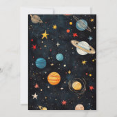 Personalized Planet Birthday Party Invitation Card Kaart (Achterkant)