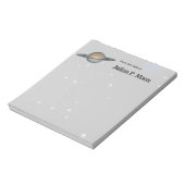 Personalized Planet Saturn with Rings Outer Space Notitieblok (Linkerzijde)
