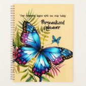 Personalized planner "Tropical butterflies" (Voorkant)