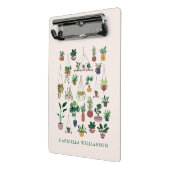 Personalized Plant Lover Botanical Custom Name Mini Klembord (Angled2)