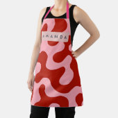 Personalized Playful Pink and Red Abstract Camo Schort (Insitu)