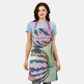 Personalized Playful Watermelon Stripe  Schort (Gedragen)