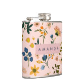 Personalized Playful Wildflower in Peach Heupfles (Rechts)