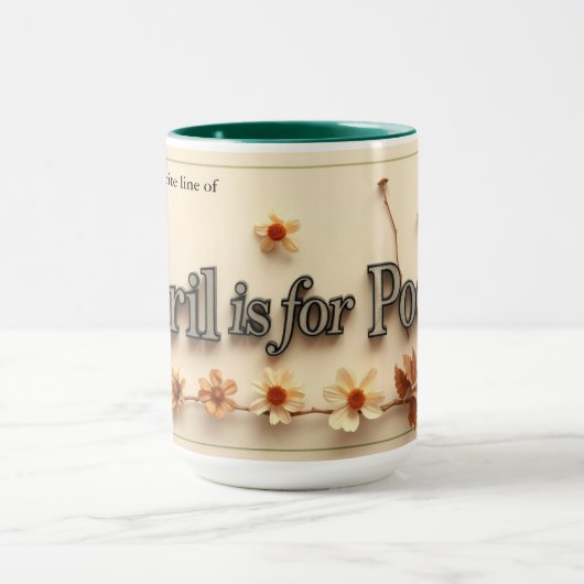 Personalized Poetry in Bloom Aesthetic Gift Mok (Midden)