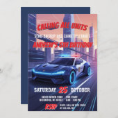 Personalized Police Officer Birthday Party Kaart (Voorkant / Achterkant)