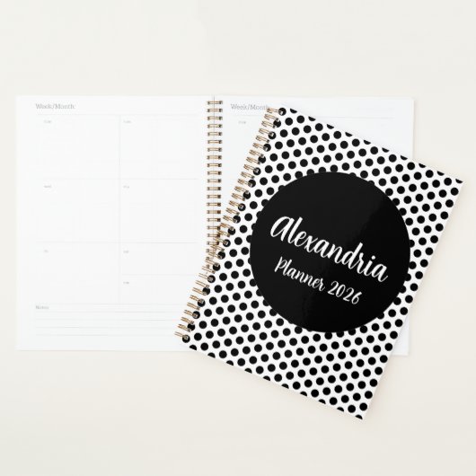 Personalized Polka Dot Planner (Display)