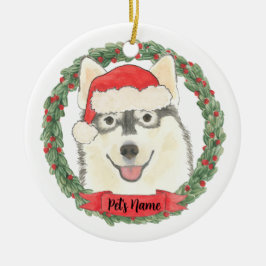 Personalized Pomsky Keramisch Ornament