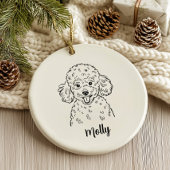 Personalized Poodle Dog Christmas Keramisch Ornament