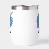 Personalized Poodle Dog Dad Ice Blue Wine Tumbler (Links)
