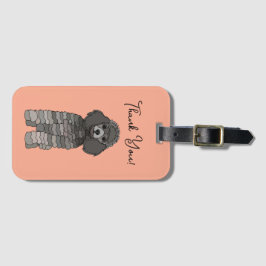 Personalized Poodle Dog Pet Bagagelabel