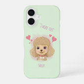 Personalized Poodle iPhone Case – I Woof You Gift 16 Hoesje (Achterkant)