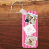 Personalized Poodle Photo Keychain with Name (Voorkant)
