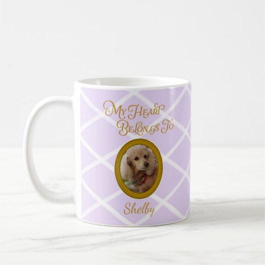 Personalized Poodle Photo | Lavender Poodle Mom Koffiemok (Links)