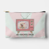 Personalized Poodle Retro TV Pastel Dog Mom Photo  Etui (Voorkant)
