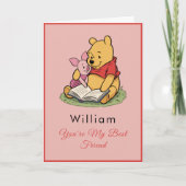 Personalized Pooh Bear Friendship Kaart (Voorkant)