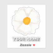 Personalized Poppy Flower Custom-Cut Vinyl Sticker (Vel)