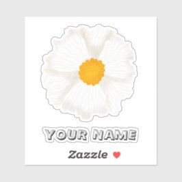 Personalized Poppy Flower Custom-Cut Vinyl Sticker