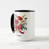 Personalized Poppy Flower Name Mug Gift Mok (Voorkant links)