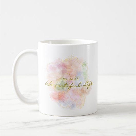 Personalized Positive Quote Resin Art Typography Koffiemok (Links)