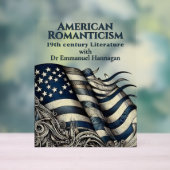 Personalized Post Grunge Romanticism American Flag Acryl Bord (Neutraal)