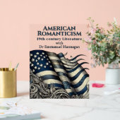 Personalized Post Grunge Romanticism American Flag Acryl Bord (Huwelijk)