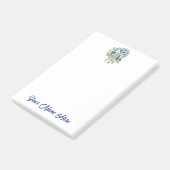 Personalized Post It Notes with Floral Graphic (Schuin)