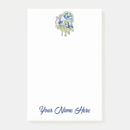 Personalized Post It Notes with Floral Graphic